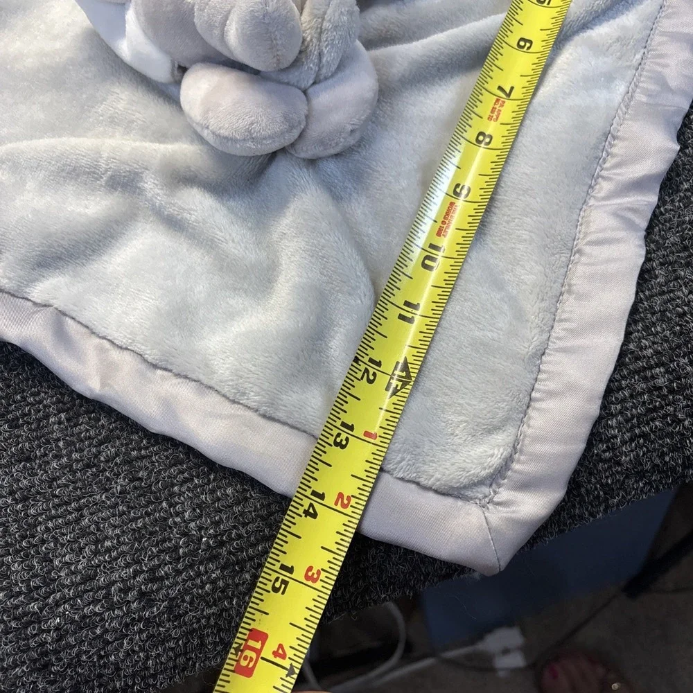 Carter's~Lgt Gray Elephant~Lovey Plush~2016 Security Baby Blanket~Satin Trim